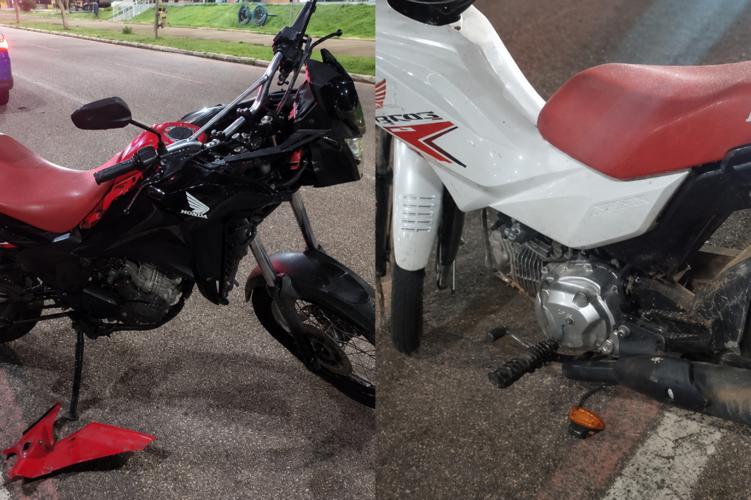 Colisão entre motos deixa feridos e reacende alerta sobre acidentes em área de lazer de Porto Velho